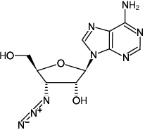 Structural formula of 3'-Azido-3'-deoxyadenosine
