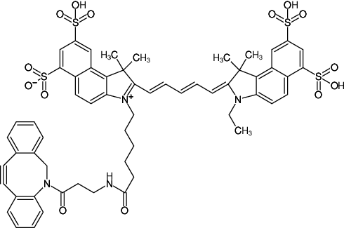 Structural formula of DBCO-Cy5.5 (Abs/Em = 678/694 nm, Triethylammonium salt)