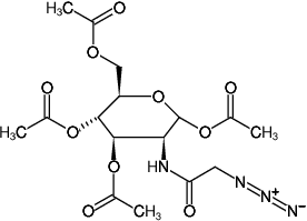 Structural formula of Ac4ManNAz (N-azidoacetylatedmannosamine-tetraacylated (Ac4ManAz))