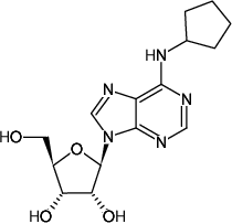 Structural formula of N6-Cyclopentyl-adenosine (CPA)
