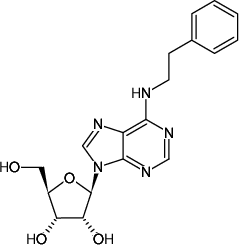 Structural formula of N6-(2-Phenylethyl)-adenosine