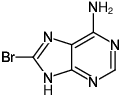 Structural formula of 8-Bromo-adenine (6-Amino-8-bromo-purine)