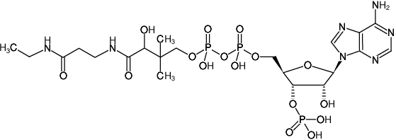 Structural formula of Desulpho-CoA (Desulpho-Coenzym A, Sodium salt)