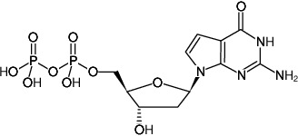 Structural formula of 7-Deaza-dGDP (7-Deaza-2'-deoxyguanosine-5'-diphosphate, Sodium salt)