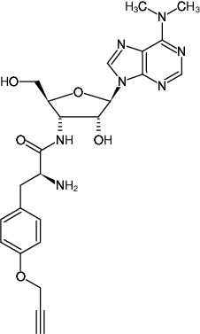 Structural formula of O-Propargyl-puromycin (Acetate salt)
