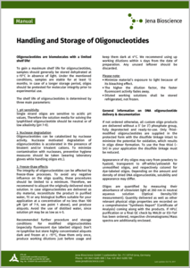 Preview  Handling and storage of Oligonucleotides